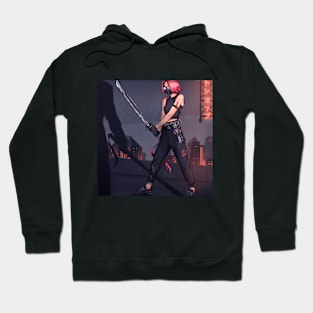 Cyber Samurai Katana Hoodie